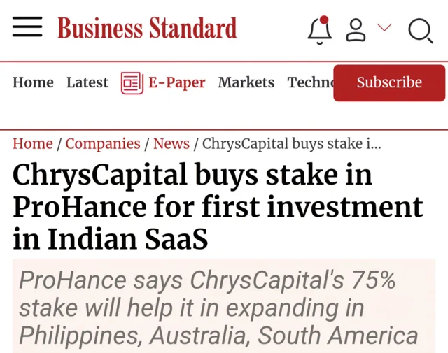 Business Standard coverage